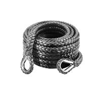 3/8" X 50ft Winch Rope Extension, 26,500 Lbs Winch Extension Gray Ynthetic Winch Extension Rope for Off Road Gray