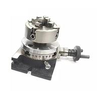 3"80Mm Rotary Table With 4 Jaw 70Mm Independent Chuck 14X1 & Backplate T-Nut-Amz205