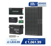 3.84kWh Motorhome Power Kit - 3*ShadowFlux solar panel