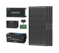 3.84kWh Motorhome Power Kit | 300Ah LiFePO4 Battery, 2000W Inverter - 3*ShadowFlux solar panel / 300Ah Self-Heating Battery