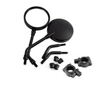 3.85 '' Round Motorcycle Mirror Fit for 10 mm Screw Motorbike Handlebar 22 mm Side Mirror