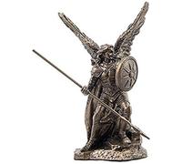 3.88 Inch Archangel Raphael Cold Cast Statue Figurine, Bronze Color