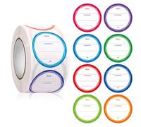 3.8cm Writable Sticky Labels Roll 500Pcs Adhesive Note Sticker Decal for Kitchen Home Office Organization Decoration Kitchen Labels