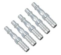 3/8in BSP (9.5mm) Air Hose Barb Tail with Male PCL Type Connector Fitting 5pc