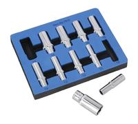 3/8in Drive Deep Metric MM Sockets 10mm - 19mm 10pc 6 Sided Single Hex