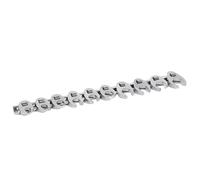 3/8inch Crowfoot Wrench Set Crowfoot Wrench with Clip-on Organizers 3/8” for Automotive Repair Hard to Reach Area Flexible Head Spanners