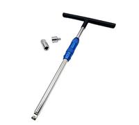 3 / 8inch Drive T-Handle Wrench with Two Adjusters Long Reach T Handle Socket Driver for Vehicle Work Compact Long Reach Spanner with Adapter for Tight Area Access