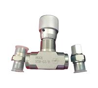 3/8Inch Hydraulic Bidirectional Flows Control Valves Adjustable Precisions Speed Regulating for Oil Fluid Systems Precisions Adjustable Flows
