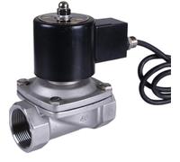 3/8inch Stainless Steel Solenoid Valve, Normally Closed Water Electromagnetic Motorized Valve 1pc(NPT_24VAC)