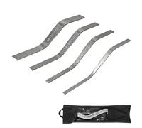 3/8inchx1/4inch //2inch 5/.2inch /4inchx7/8inch Double Flat Head Corner Trowels Grout Spatula Set with PVC Oxford Storage Bag Professional Double Flat Trowel with Storage Pouch