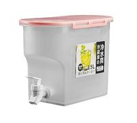 3.8L Drink Dispenser for Fridge - Iced Tea Pitcher for Fridge,Refrigerator Water Dispenser,Beverage Liquid Drink Container for Party,Cold Water Pitcher Lemonade Stand Juice Jug with Spigot Iced Tea