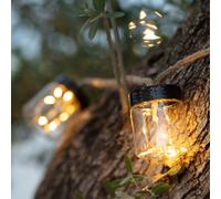 3.8M Edit Jar Solar LED String Lights - 10 Lights