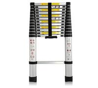 3.8M Extension Ladder Aluminium Folding Step Ladder 12.5Ft Extendable Telescopic Ladders Heavy Duty Max Up Load 150kg EN131 CE Safety Standard for Office Garden Loft Home