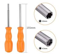 3.8mm 4.5mm Security Screwdriver Set for NES SNES N64 SFC for Gamecube Gameboy Repair Tool, Hardened Steel Bit with 155mm Handle, for Orange 2PCS/Set