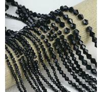 3-8mm Black Bicone Austrian Glass Crystal Spacer Loose Beads for Jewelry Making Charms Love Bracelet Necklace DIY Accessories-Bicone Shaped-8mm 30pcs