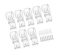 3 / 8pcs Invisible Blinds Anchors Heavy Duty Construction Blind Fixing Hook Prevents Falling for Home Clear Window Fasteners