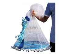 3.9-11.8' Radius Monofilament Casting Throw Nets for Beginners, Folded Spin Network Bait Fish Net for Lakes Rivers Shoal(Radius 3.6m/11.8ft)