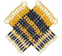 3.9-6.6' & 5.2-9.8' Retractable Barrier for Safety Traffic Cones, Yellow & Black Bar Barricade for Road Construction Parking Warning, Temporary Security Divider(1.6-3.0M,20pcs)