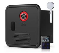 3.9 GPM, 55,000 BTU On Demand Instant Hot Water Heater, Electric RV Camper Tankless Hot Water Heater, DC 12V, Propane Gas with Remote Controller & Intelligent Thermostat(Black,with Shower Head)