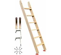 3.9" Wide Lightweight Climb Ladder - 6.4ft Portable Loft Ladder with Hook Brackets for RV Dorm and Camper - Easy to Use Universal Design for Safe Access