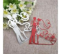 3.9 x 3.39 Inch Wedding Love Groom Bride Kissing Bouquets Metal Cutting Dies Stencils for Scrapbooking Album Embossing Decor,Die Cuts Stencils