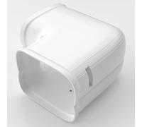 3" 90° Flat Elbow Connector for Ductless Mini Split Systems, Upgraded PVC Decorative Line Set Cover Accessory