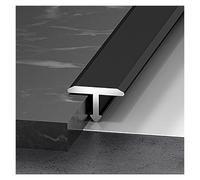 3 * 90cm Aluminum Alloy Floor Transition Strip for Laminate & Tile Floors No-Drill Seamless Gap Protection for Kitchen, Living Room, Residential & Commercial Use(Black,8mm)
