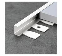 3 * 90cm Aluminum Alloy Transition Strip for Floor to Tile Seamless Edging, Durable Metal Threshold Trim for Doorways, Kitchens & Laminate Flooring(White,9mm)