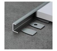 3 * 90cm Aluminum Alloy Transition Strip for Floor to Tile Seamless Edging, Durable Metal Threshold Trim for Doorways, Kitchens & Laminate Flooring(Grey,8mm)