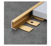 3 * 90cm Aluminum Alloy Transition Strip for Floor to Tile Seamless Edging, Durable Metal Threshold Trim for Doorways, Kitchens & Laminate Flooring(Gold,9mm)