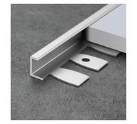 3 * 90cm Aluminum Alloy Transition Strip for Floor to Tile Seamless Edging, Durable Metal Threshold Trim for Doorways, Kitchens & Laminate Flooring(Silver,12mm)