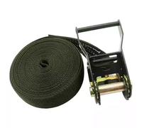 3-98' Long 2" Wide Endless Ratchet Tie Down Straps, Cargo Tie Downs Ratchet, Sturdy Nylon Down Ratcheting Securing Straps for Motorcycles, Trailer, Truck, Kayak(Green,7m/23.0ft)