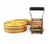 3-98' Long 2" Wide Endless Ratchet Tie Down Straps, Cargo Tie Downs Ratchet, Sturdy Nylon Down Ratcheting Securing Straps for Motorcycles, Trailer, Truck, Kayak(Yellow,7m/23.0ft)
