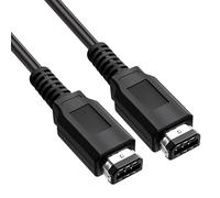 3.9FT 2 Player Game Link Cable Compatible with Nintendo Gameboy Color, Gameboy Pocket, Gameboy Light, Black Retro Gaming Link Cord for Classic Game Console