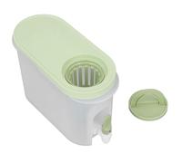 3.9L Cold Kettle with Faucet, Large Capacity PP Kettle, Double Filtration, Space-Saving Drink Dispenser, Silicone Rings for Odour Control, Ideal for Home or Party Bar (Green)