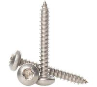 3.9mm x 45mm / No.7 x 1 3/4" A2 Stainless Steel Torx Pan Head Self Tappers Tapping Screws Din 7981-10 Pack
