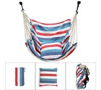 3.9x5.1in Hammock Chair Comfortable Easy Install Hanging Swing Seat with 2 Pillow Outdoor Indoor Camping Travel