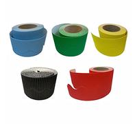 3 Ace Craft (Pack of 5) Corrugated Display Border Roll (Classic) - 57mm x 15m Meters - School/Office, Classroom Decoration, Bulletin Boards & Crown Making, Scalloped Edge Roll, Fade Resistant