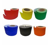 3 Ace Craft (Pack of 6) Corrugated Display Border Roll - 57mm x 15m Meters - Classroom School/Office Classroom Decoration, Bulletin Boards & Crown Making Craft, Scalloped Edge Roll, Fade Resistant