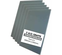 3 Ace Crafts 150mm x 100mm Double Sided Thick Lino Sheets (pack of 5) - 3.2mm Super Soft Polymer Blocks, Polymer Sheets for Printing, Carving Art and Craft, Printing Tiles, Soft Lino Printing Sheets