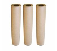3 Ace Crafts 3 Brown Wrapping Paper 60gsm Kraft Wrapping Roll 4m x 70cm for Parcel Packing, Birthday Gift & Craft Activities, Packaging Filler ecofriendly Sheet & Butcher Paper Useful for Table Cover
