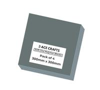 3 Ace Crafts 300mm x 300mm Double Sided Thick Lino Sheets (pack of 4) - 3.2mm Super Soft Polymer Blocks, Polymer Sheets for Printing, Carving Art and Craft, Printing Tiles, Soft Lino Printing Sheets