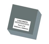 3 Ace Crafts 300mm x 300mm Double Sided Thick Lino Sheets (pack of 8) - 3.2mm Super Soft Polymer Blocks, Polymer Sheets for Printing, Carving Art and Craft, Printing Tiles, Soft Lino Printing Sheets