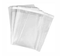 3 Ace Crafts A6 Size Pack of 100 Sealable -Clear Cello Bags Self-Adhesive Sealing Cellophane 30 Micron, Plastic Treat Food Poly Bag, Photo Mounts, Card Display, Candy, Cookie, Flowers, Postage