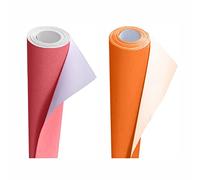 3 Ace Crafts Pack of 2 Display Poster Paper Roll-10M Perfect Ideal for Wrapping, Packing, Wrap Birthday Gifts, Table Runner, Covering, Parcel, School Board -76cm Wide Approx - Candy Pink & Fire Orange