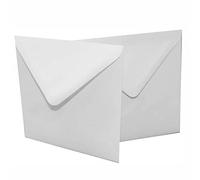 3 Ace Crafts (Pack of 50) White 150mm Square Envelopes for Birthday Cards and Sending Money, Multi-Purpose Envelopes for Gifts, Wedding Invitation and Greeting Cards