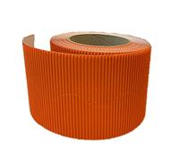 3 Ace Crafts Size 57mm x 15m (Fire Orange) Corrugated Display Borders Roll for School Classroom Decorations, Bulletin Boards and Crown Making Crafts, Scalloped Edge Border Rolls Fade Resistant