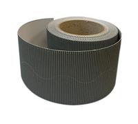 3 Ace Crafts Size 57mm x 15m (Grey) Corrugated Display Borders Roll for School Classroom Decorations, Bulletin Boards and Crown Making Crafts, Scalloped Edge Border Rolls Fade Resistant