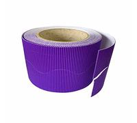 3 Ace Crafts Size 57mm x 15m (Purple) Corrugated Display Borders Roll for School Classroom Decorations, Bulletin Boards and Crown Making Crafts, Scalloped Edge Border Rolls Fade Resistant