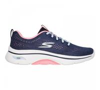 (3 (Adults')) GO WALK Arch Fit 2.0 - Vivid Sunset | Navy/Hot Pink | Women's Comfort Supportive Trainers